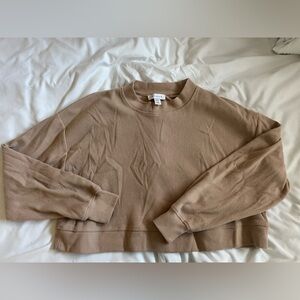 Topshop Beige Crew Neck Sweater